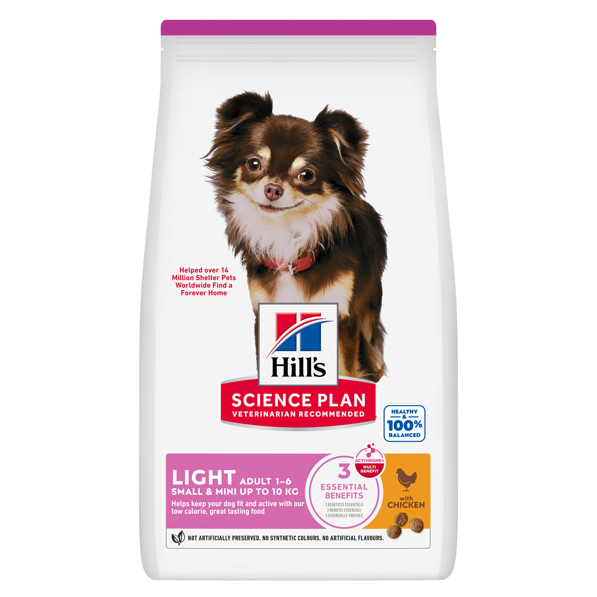 Adult Light Small & Mini torrfoder med kyckling för hund - 1,5 kg