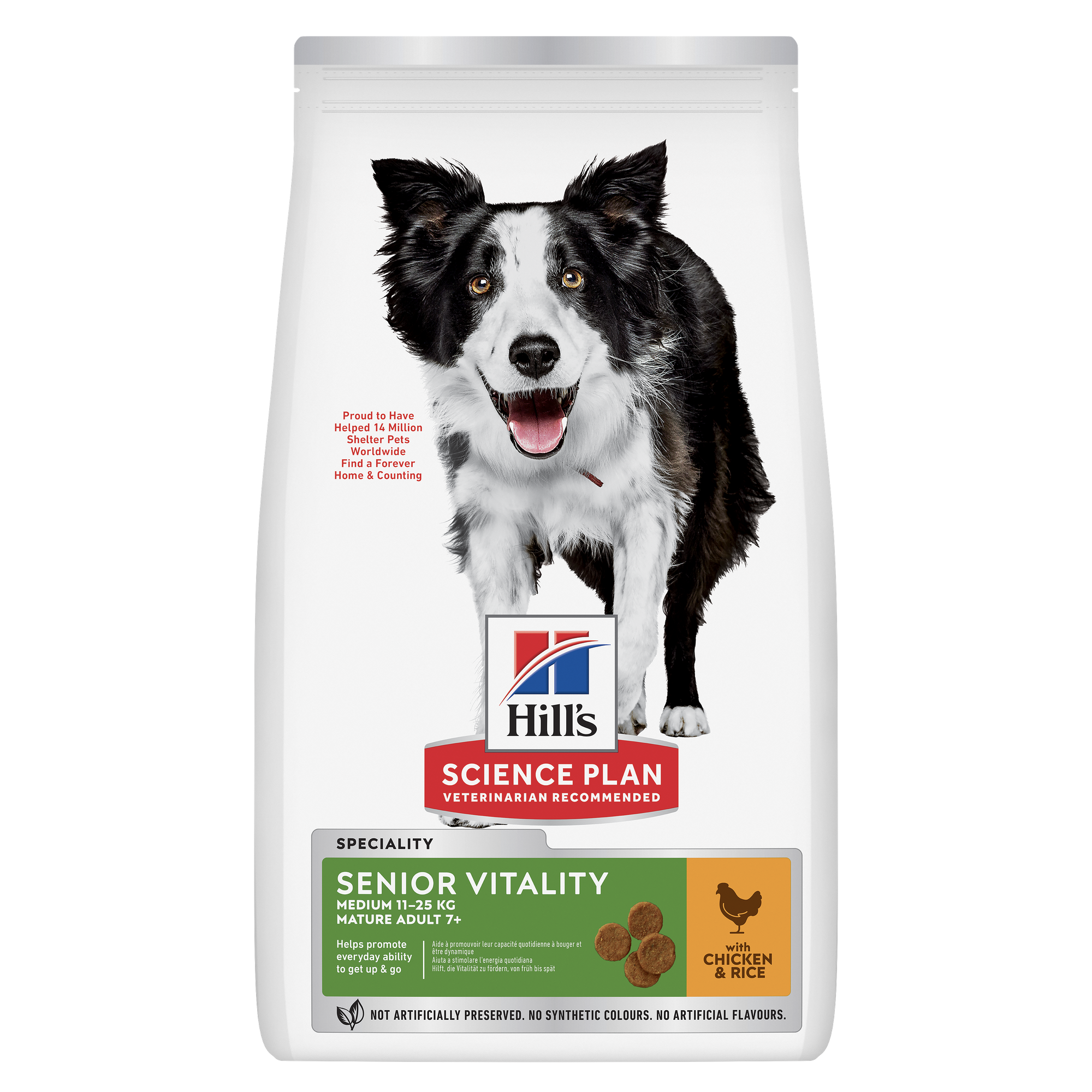 Senior Vitality Medium Mature Adult 7+ hundfoder med kyckling & ris - 2,5 kg