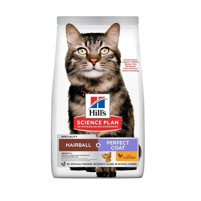 Hill's Science Plan Hairball & Perfect Coat Adult Chicken - 1,5 kg