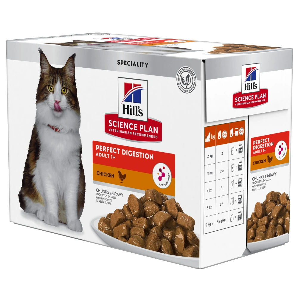 Hill's Science Plan Feline Perfect Digestion Adult 1+ 12x85 g