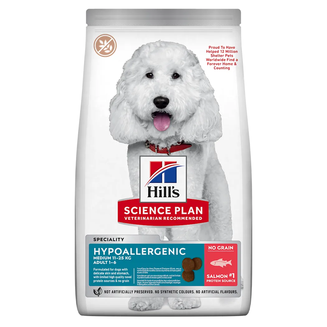 Adult Hypo Medium Salmon Hundfoder 14kg