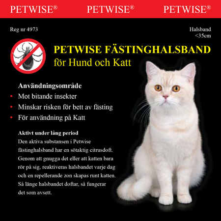Fästinghalsband Katt 35cm