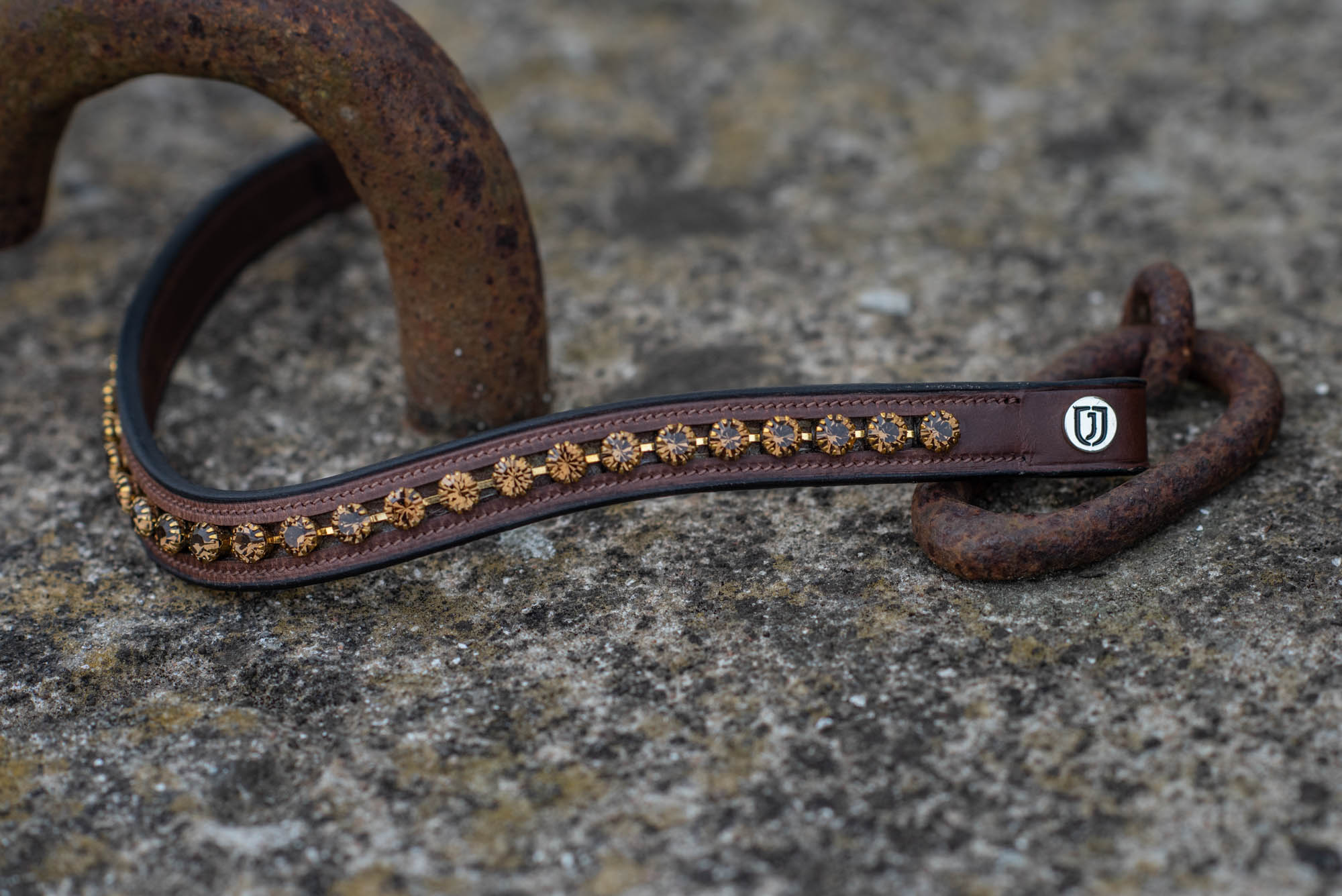 Pannband Kristall Brons Beige Cob