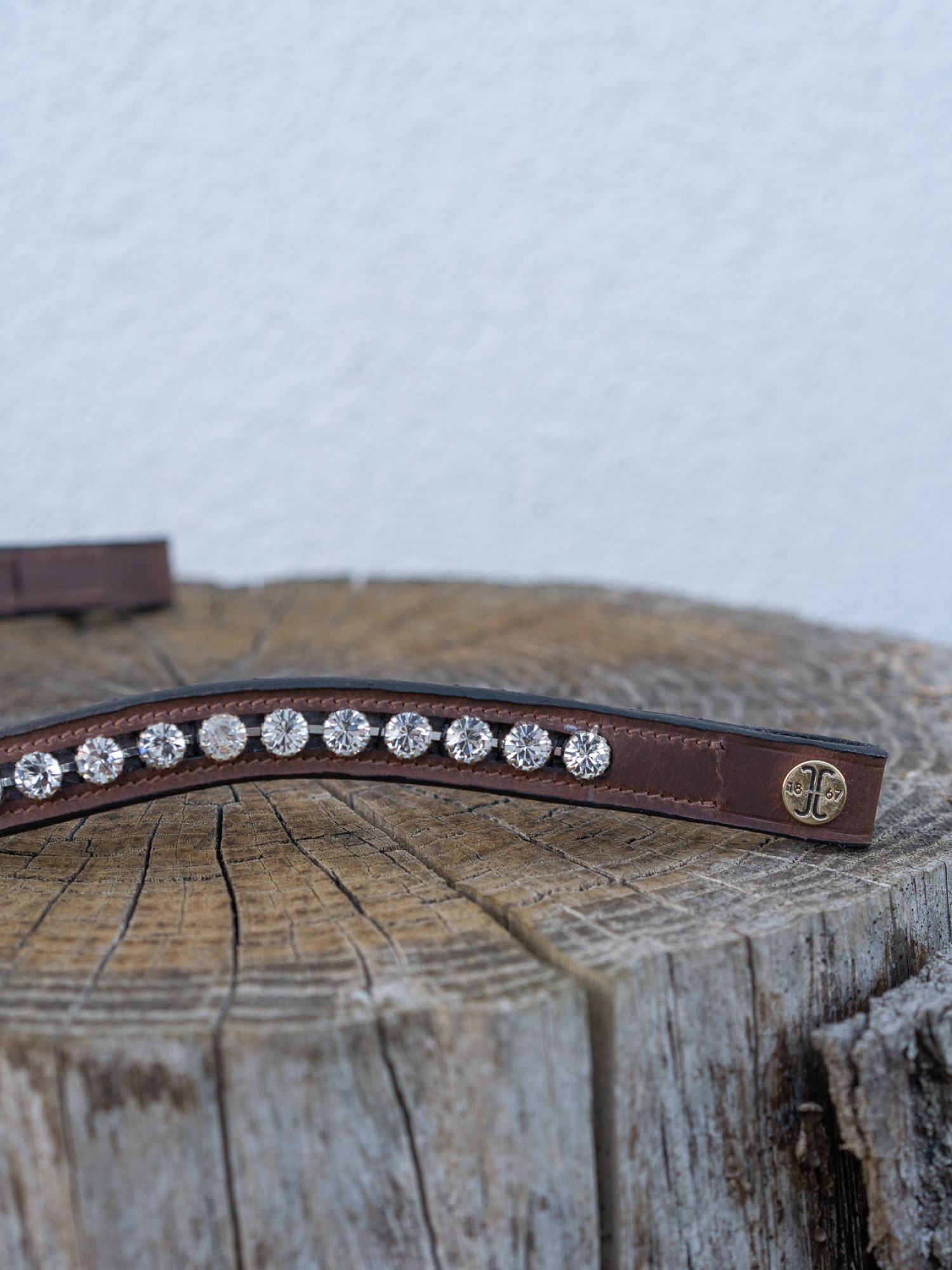 Pannband Kristall Silver Brun Cob