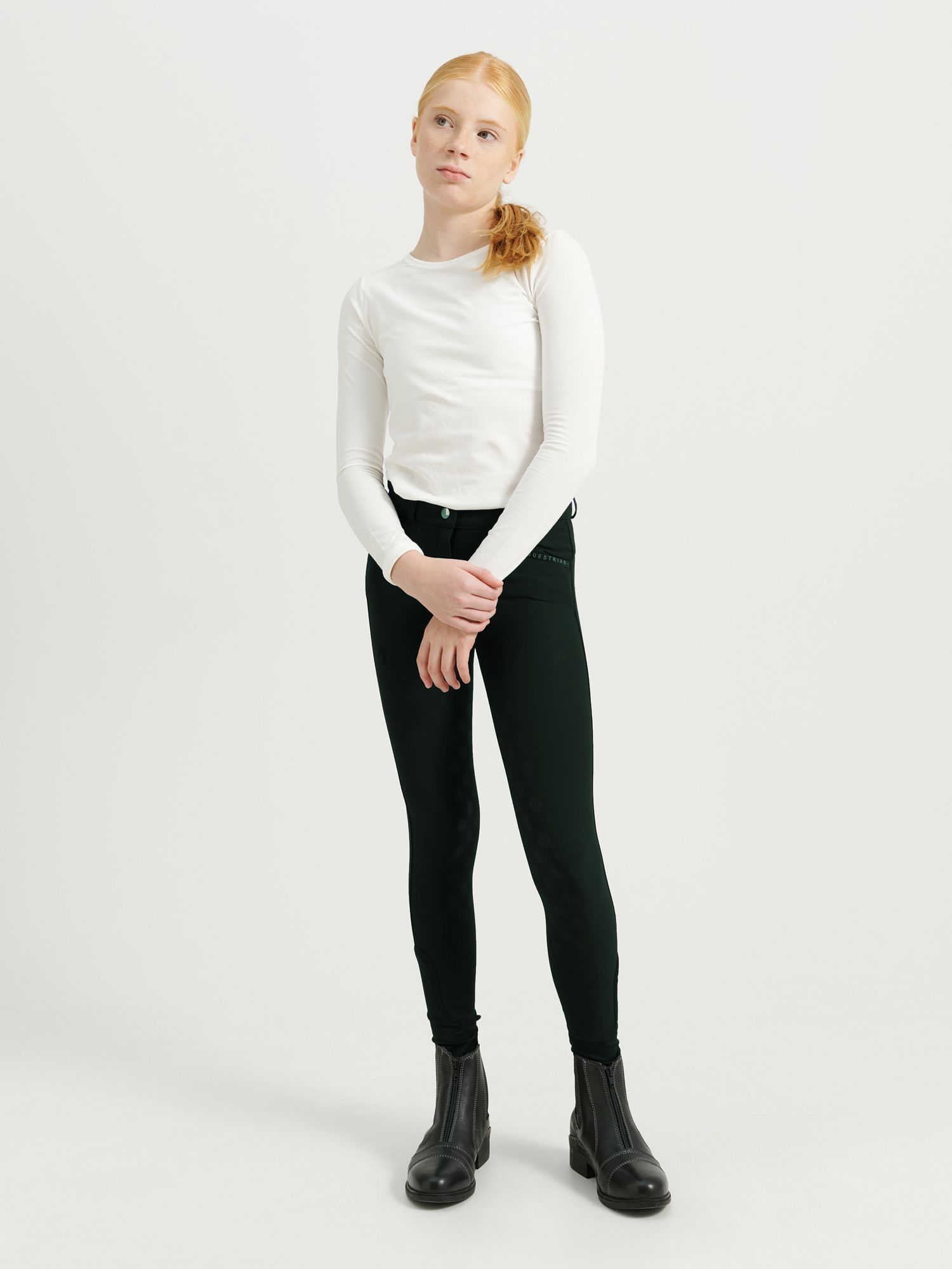 Hedvig Ridbyxa Helskodd Junior Svart