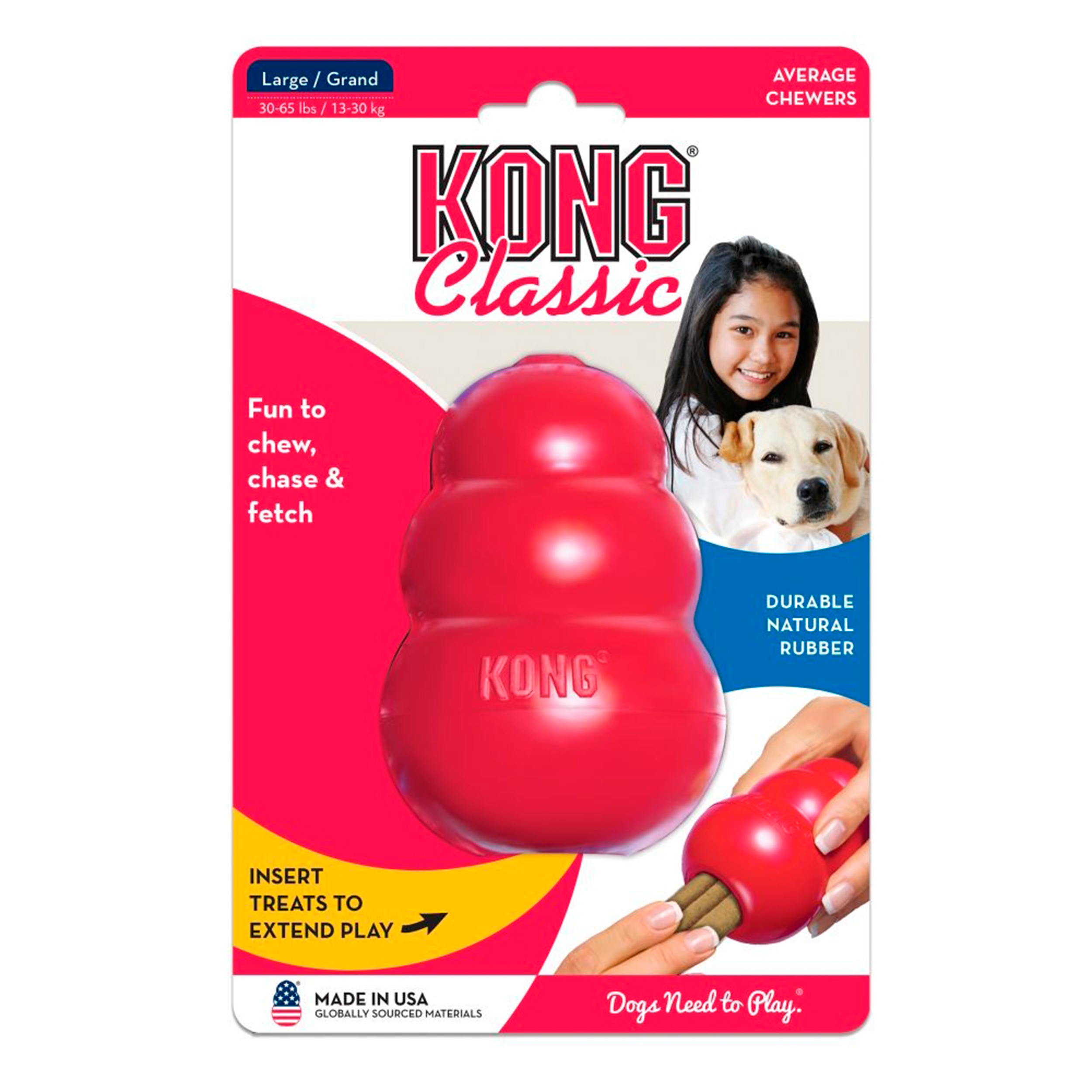 Classic Aktiveringsleksak för hund Röd L