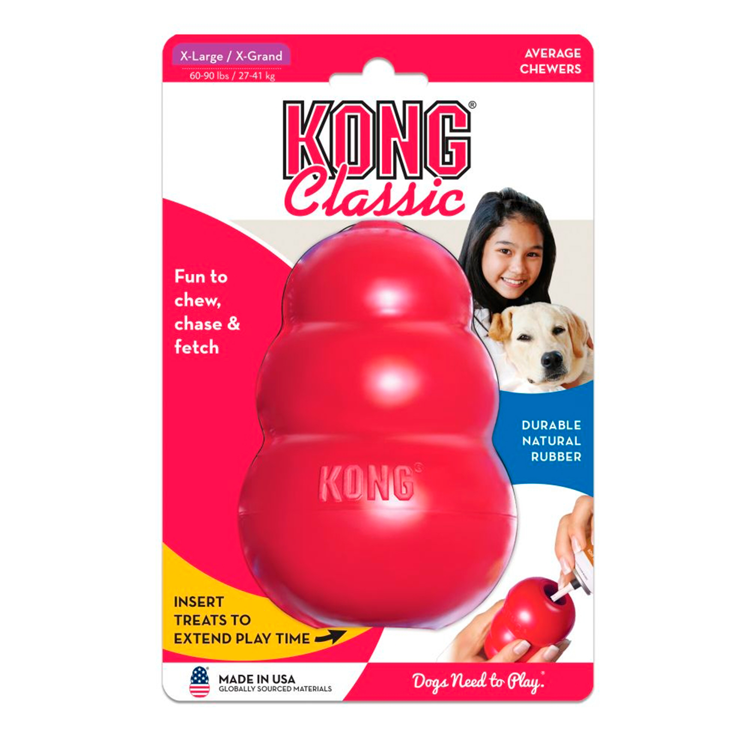 Classic Aktiveringsleksak för hund Röd XL