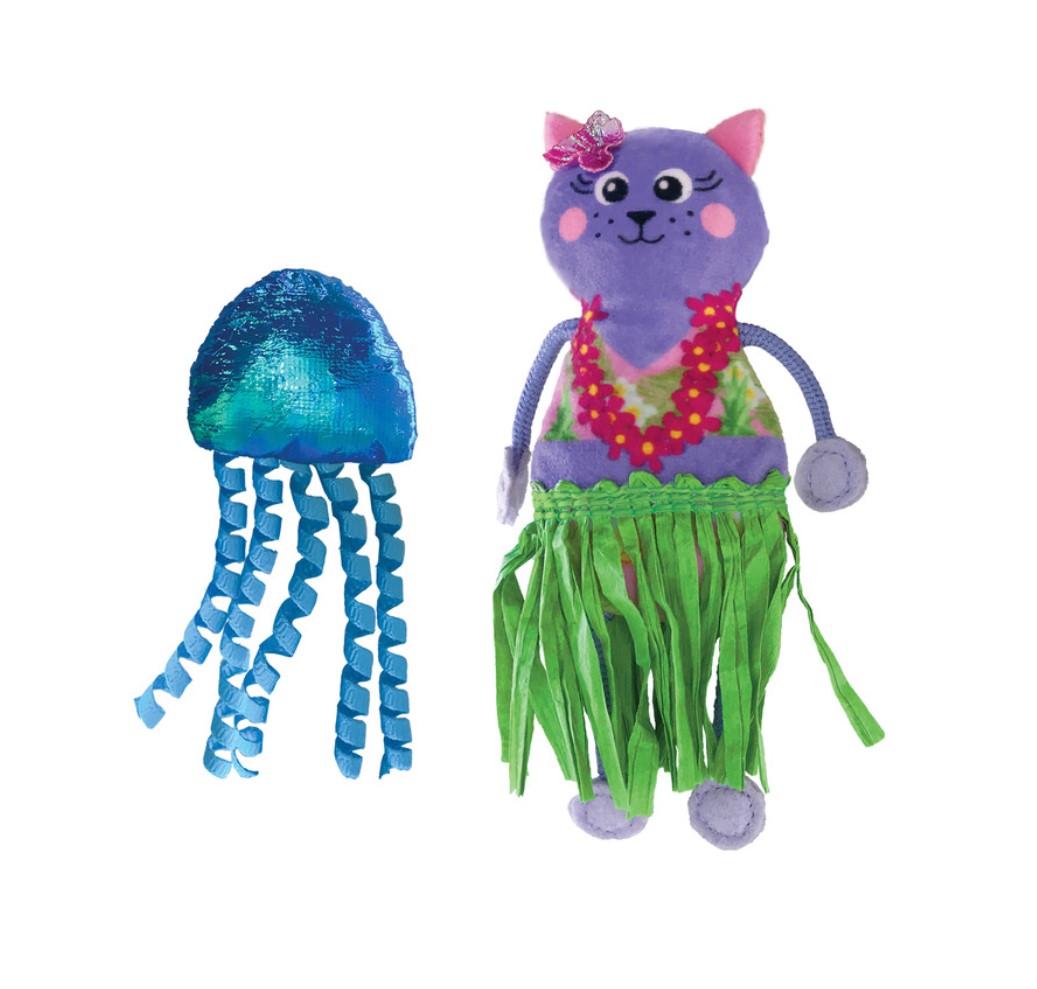 Kattleksak Tropics Hula 2p Flerf&auml;rgad