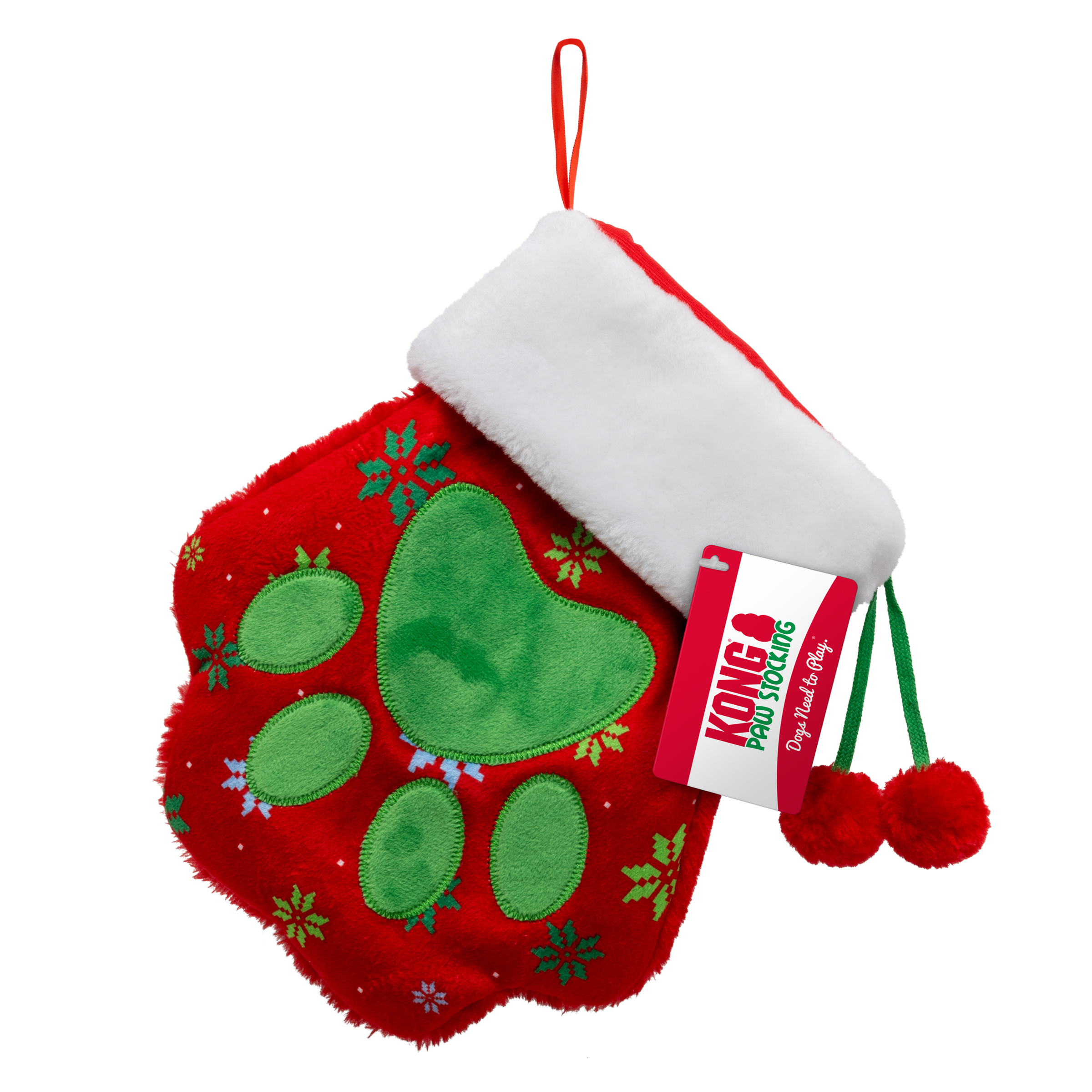 Holiday Stocking Paw Hundleksak Röd L