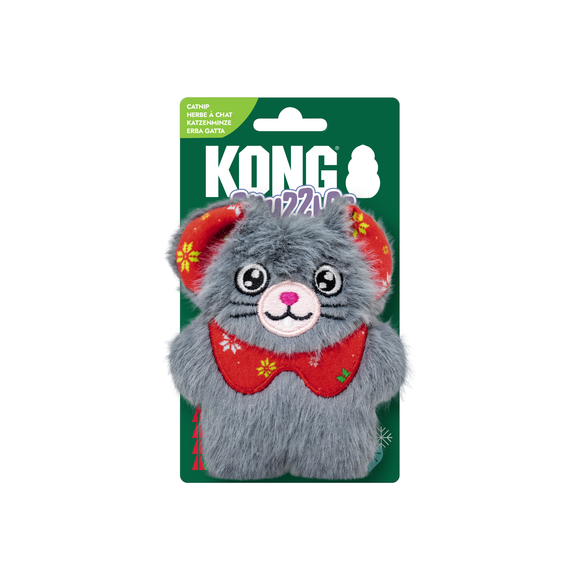 Holiday Cat Snuzzles Mouse Kattleksak  Grå