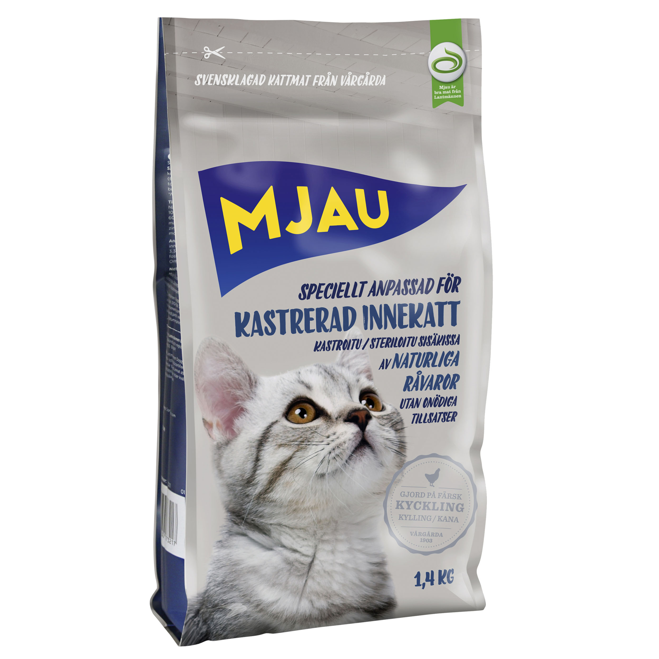 Torrfoder För Kastrerad Innekatt 1,4kg