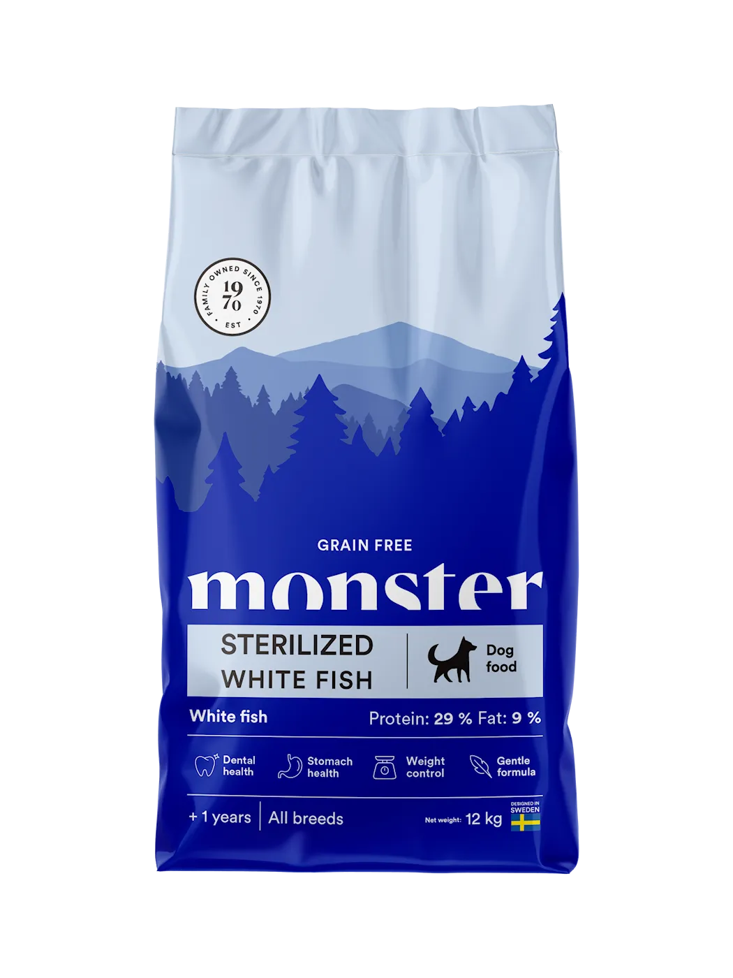 Dog Grain Free Sterilized White Fish Hundmat 2kg