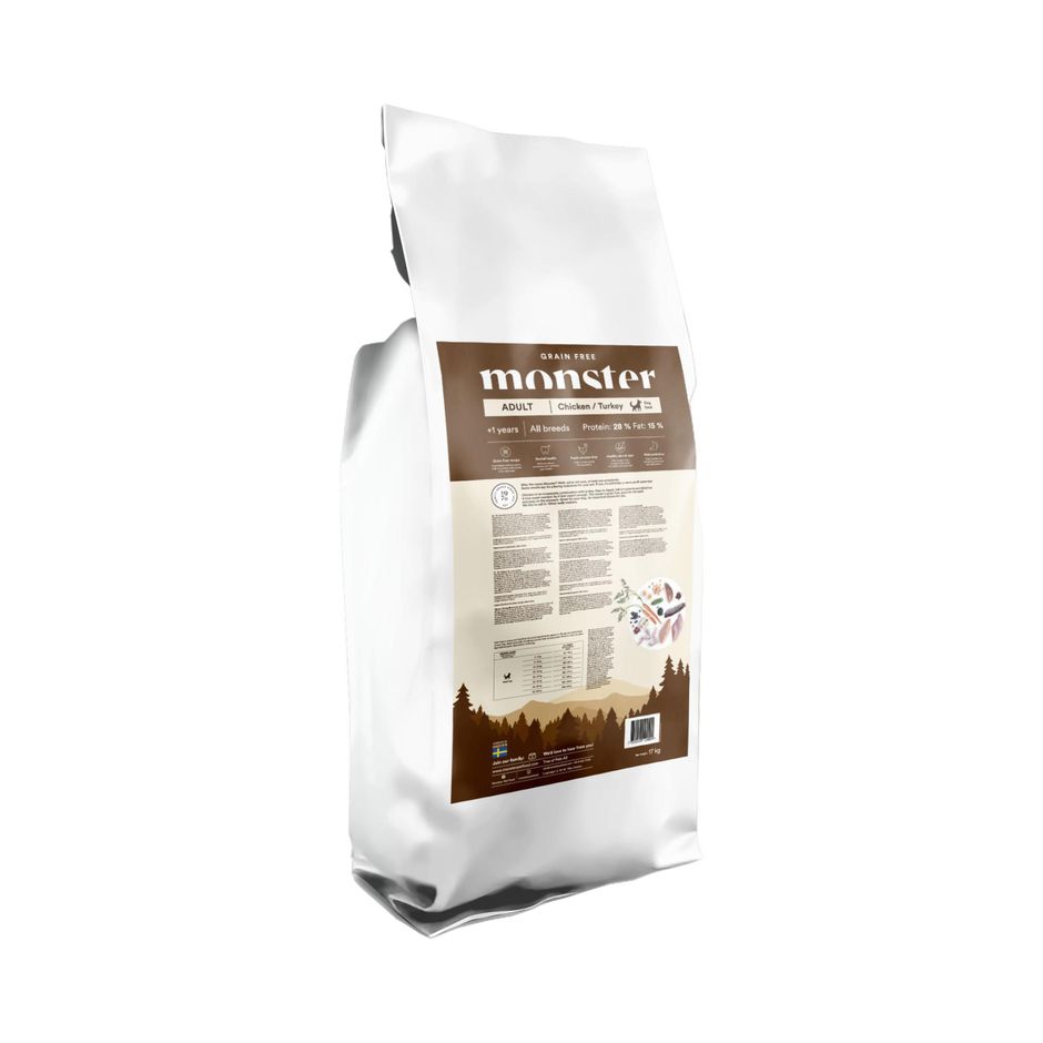 Grain Free Adult Chicken & Turkey Hundfoder 17kg