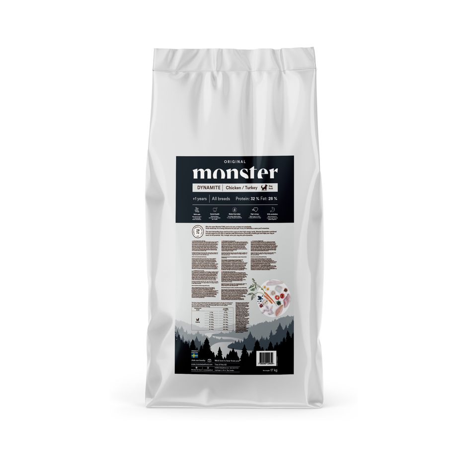 Original dynamite Chicken & Turkey Hundfoder 17kg
