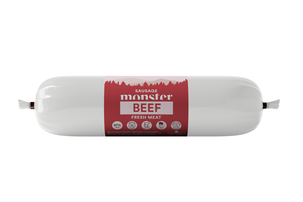 Dog Sausage Beef Våtfoder för hund 400g