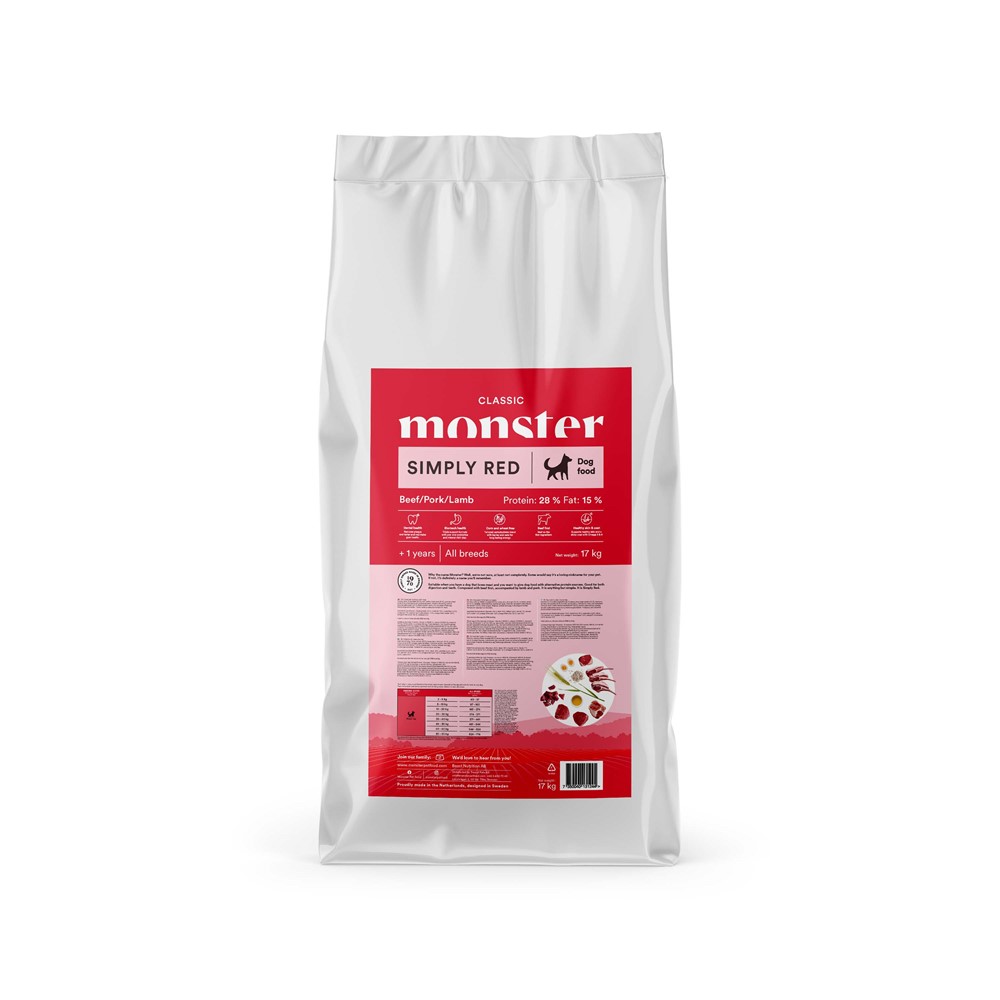 Dog Classic Simply Red Hundfoder 17kg