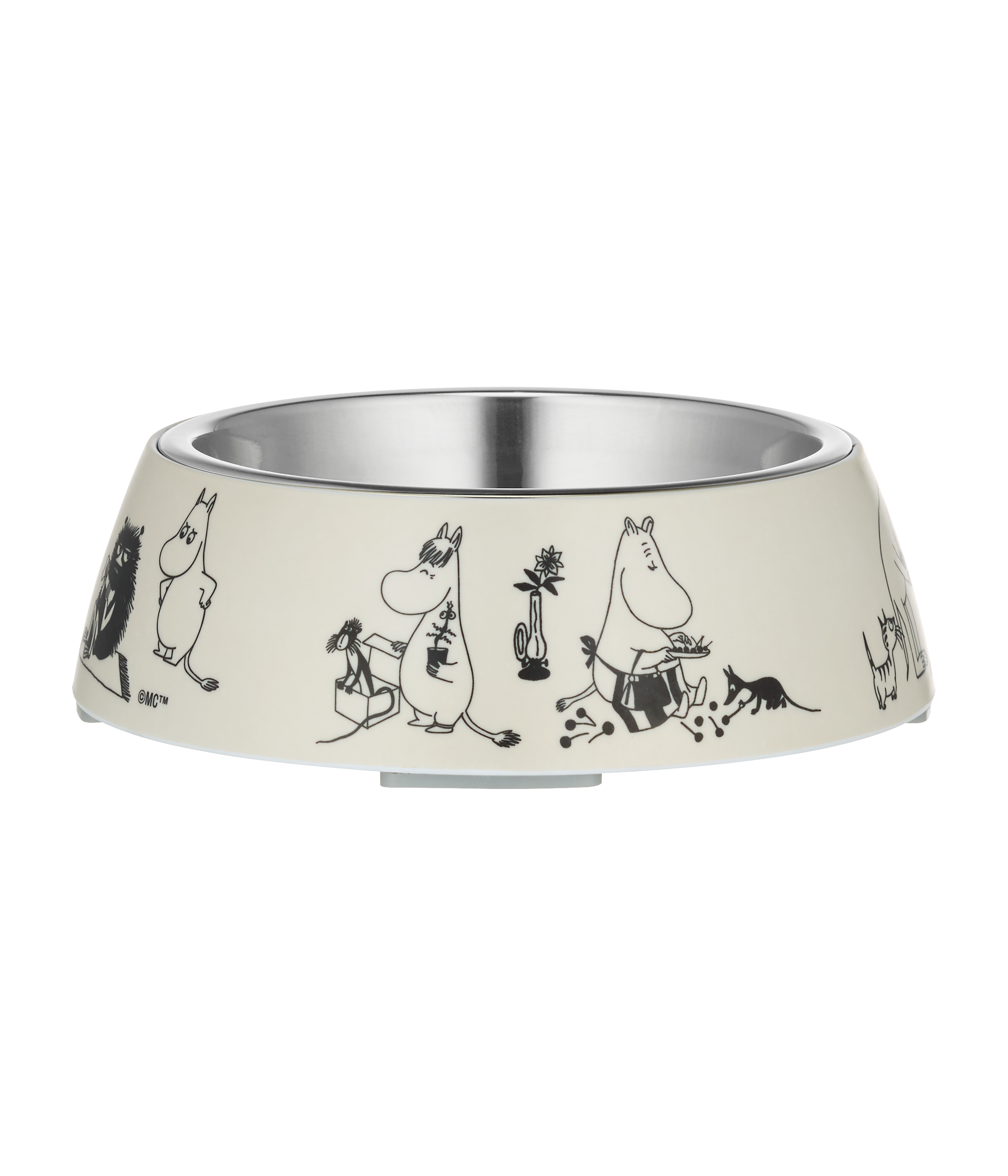 Moomin 80 Matskål för hund Grå S