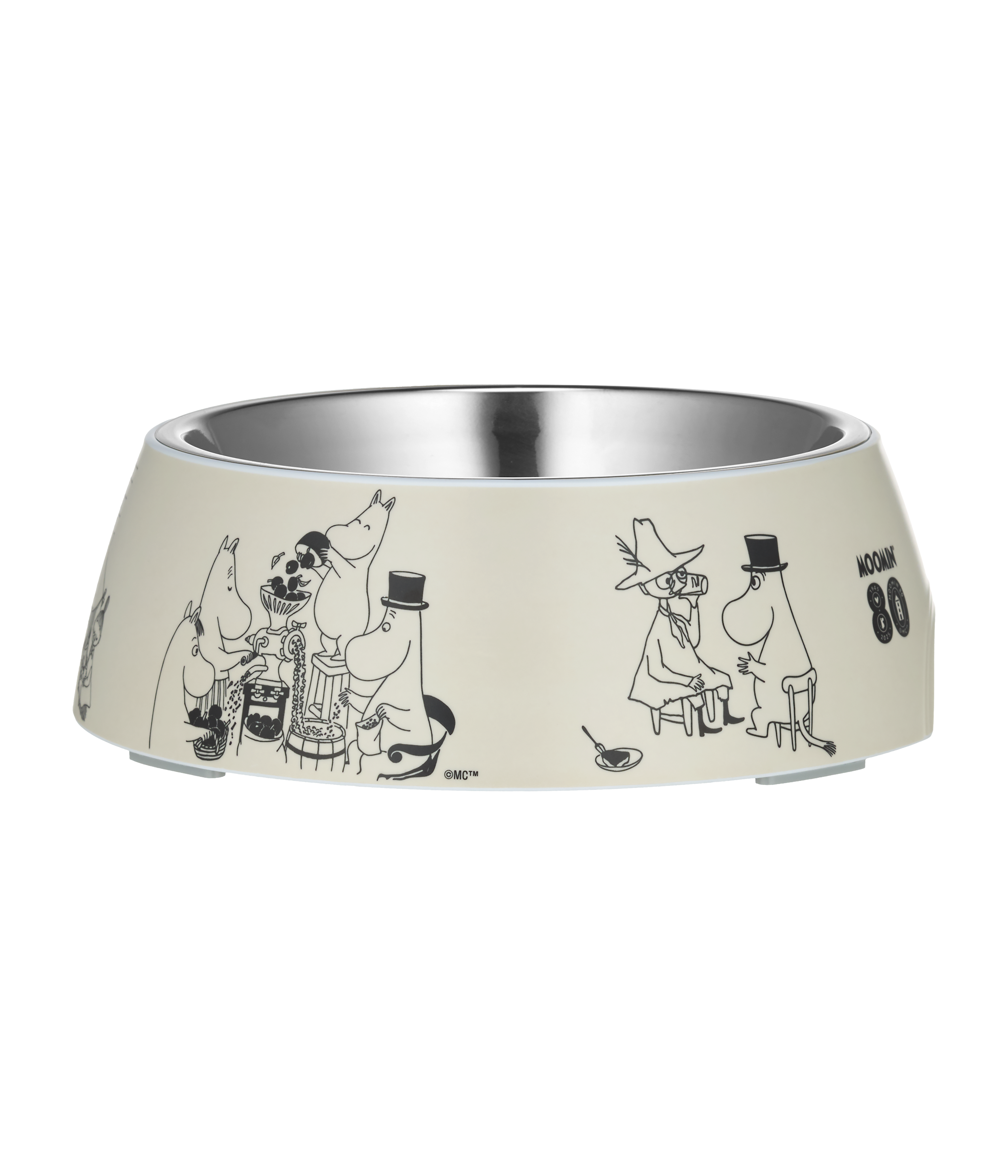 Moomin 80 Matskål för hund Grå L