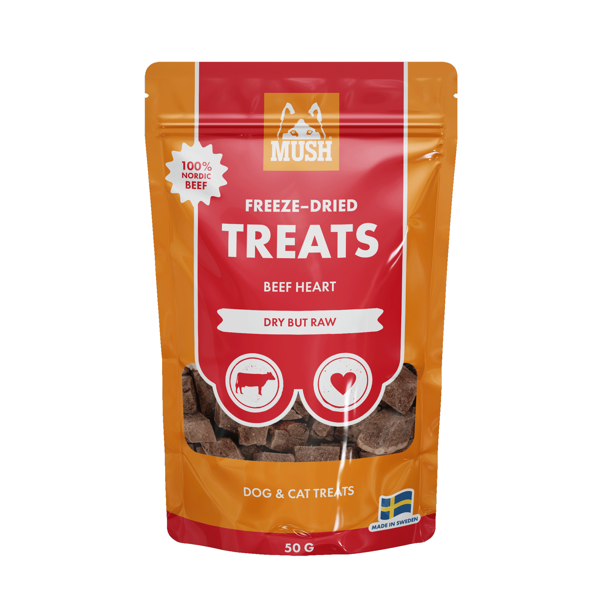 Treats Frystorkat Nöt Hjärta 50g