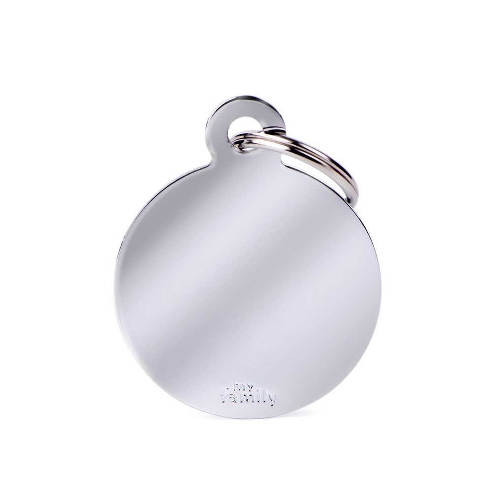 ID-bricka Basic Cirkel Silver L