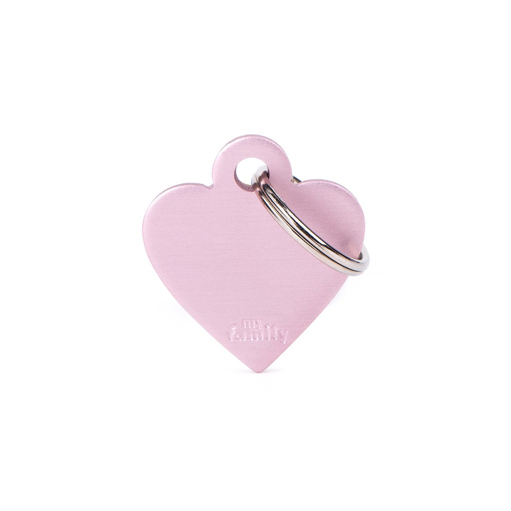 ID-bricka Basic Hjärta Rosa