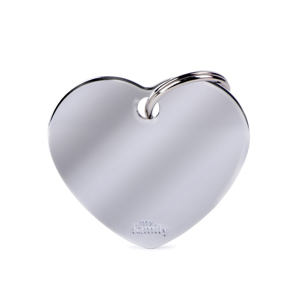 ID-bricka Basic Hjärta Silver L