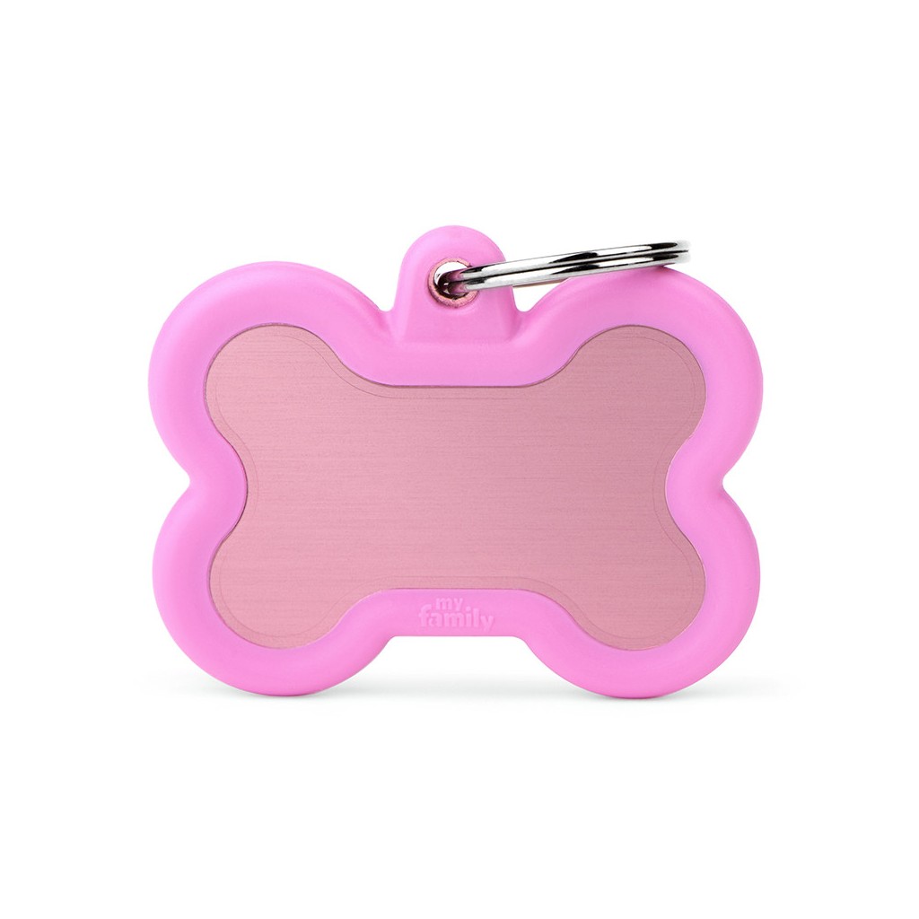 ID-bricka Hush Ben med gummikant Rosa