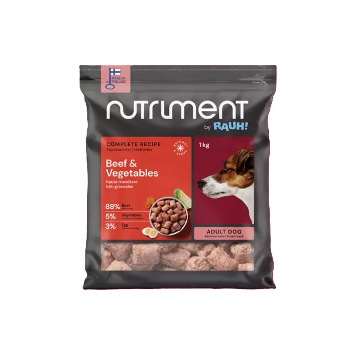 K&ouml;ttbullar N&ouml;t/Gr&ouml;nsaker Vuxen Hund 1kg