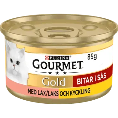 Gold Bitar i s&aring;s Lax & Kyckling V&aring;tfoder 85g