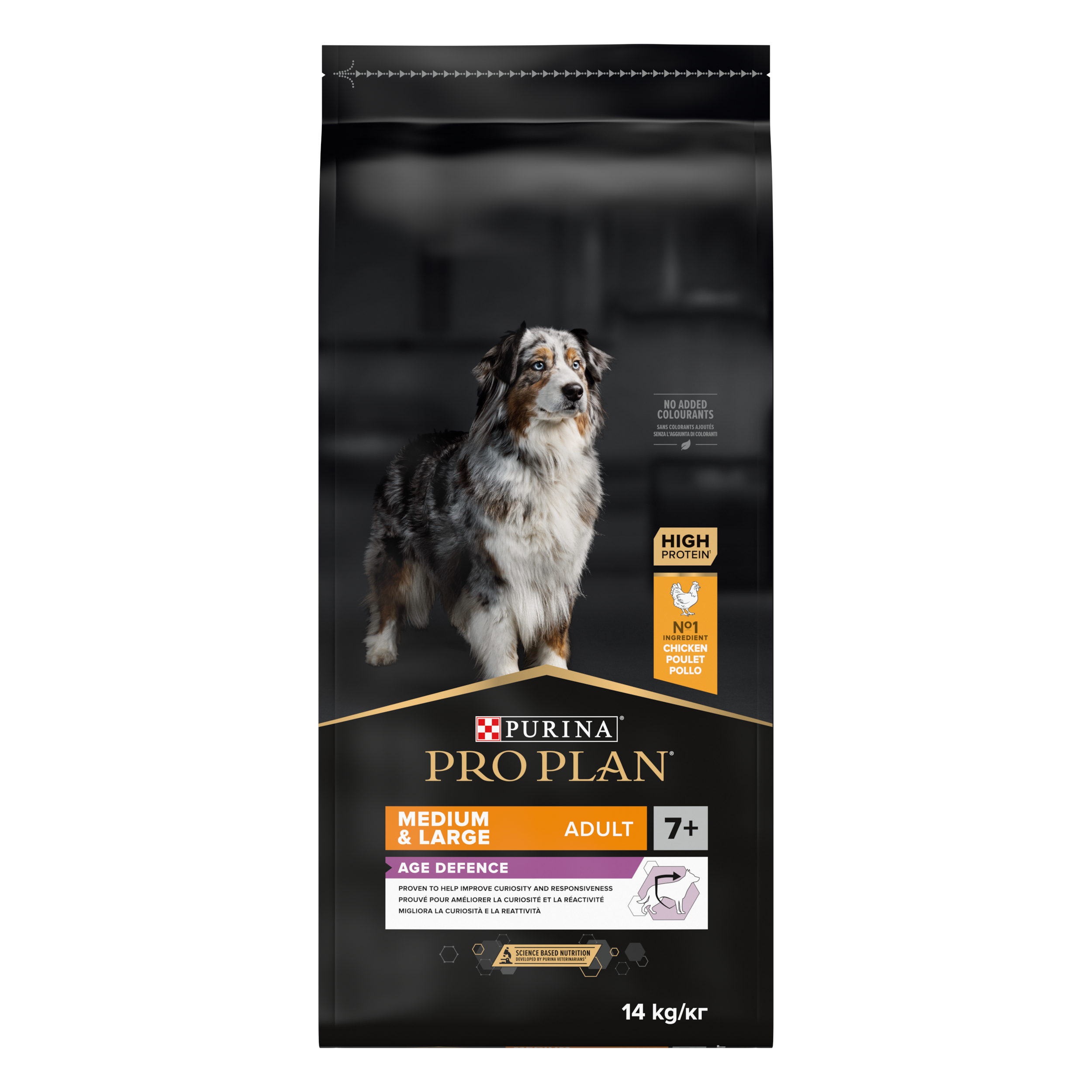 Adult 7+ Medium &amp; Large Age Defence Hundfoder 14kg