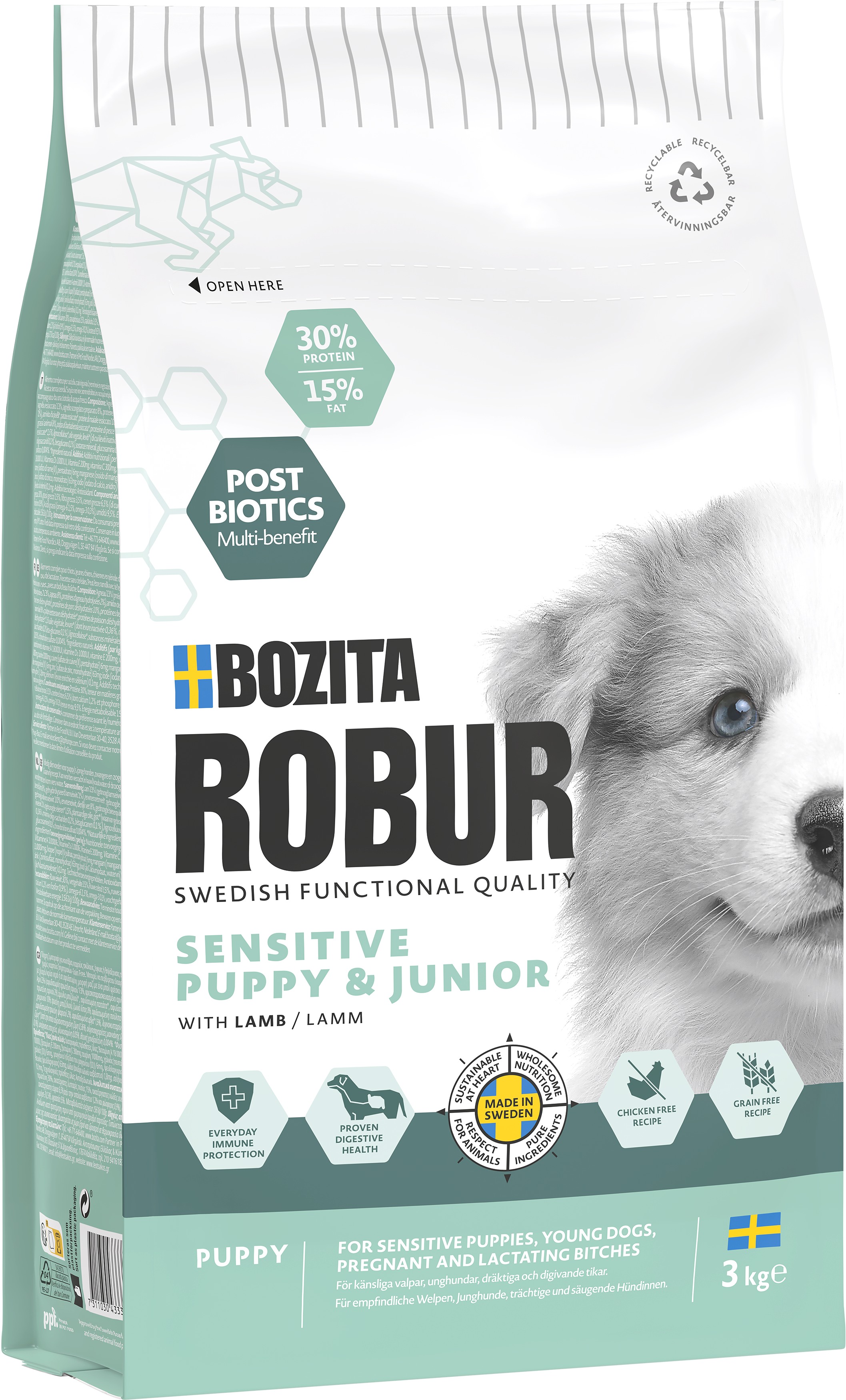 Sensitive grain free puppy hundfoder 3kg