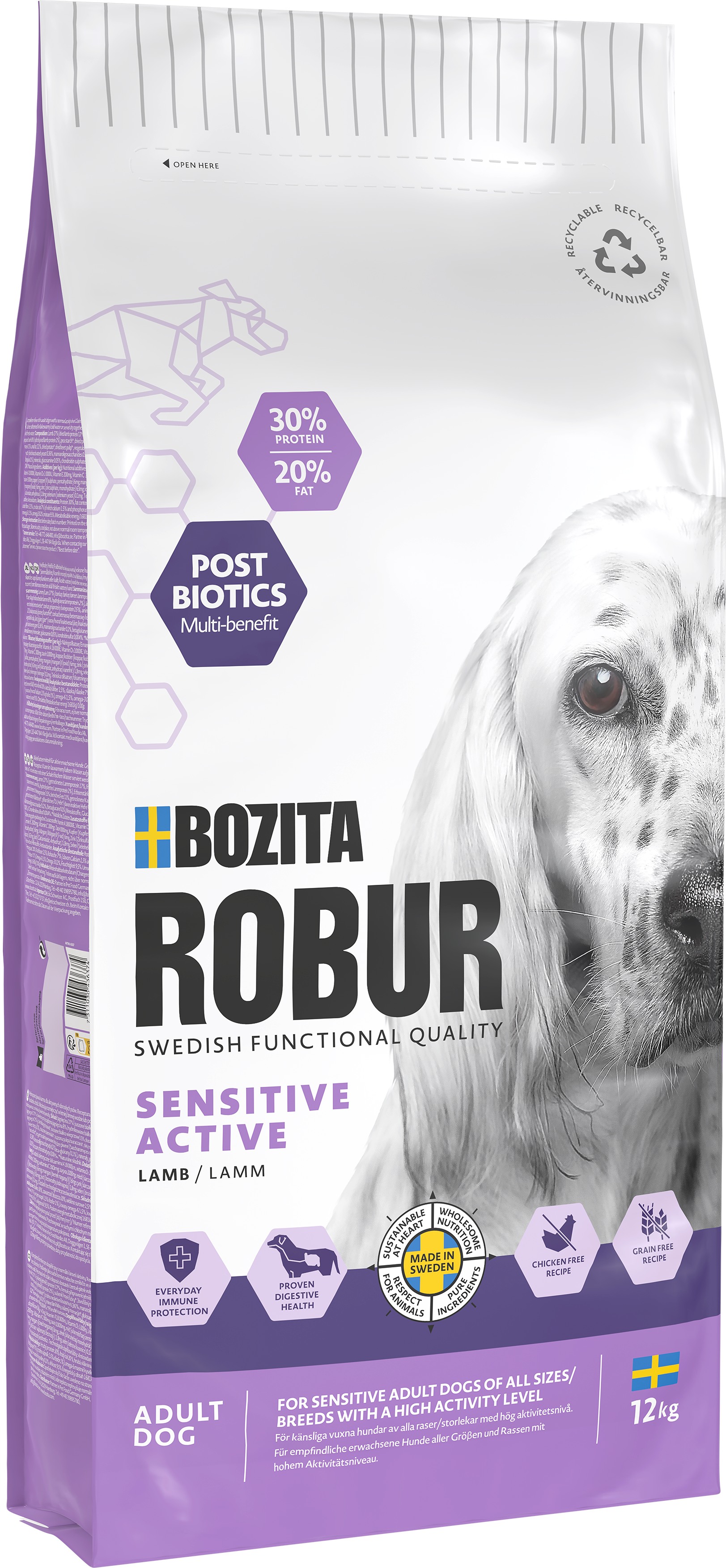 Sensitive Grain Free Active Hundfoder 12kg