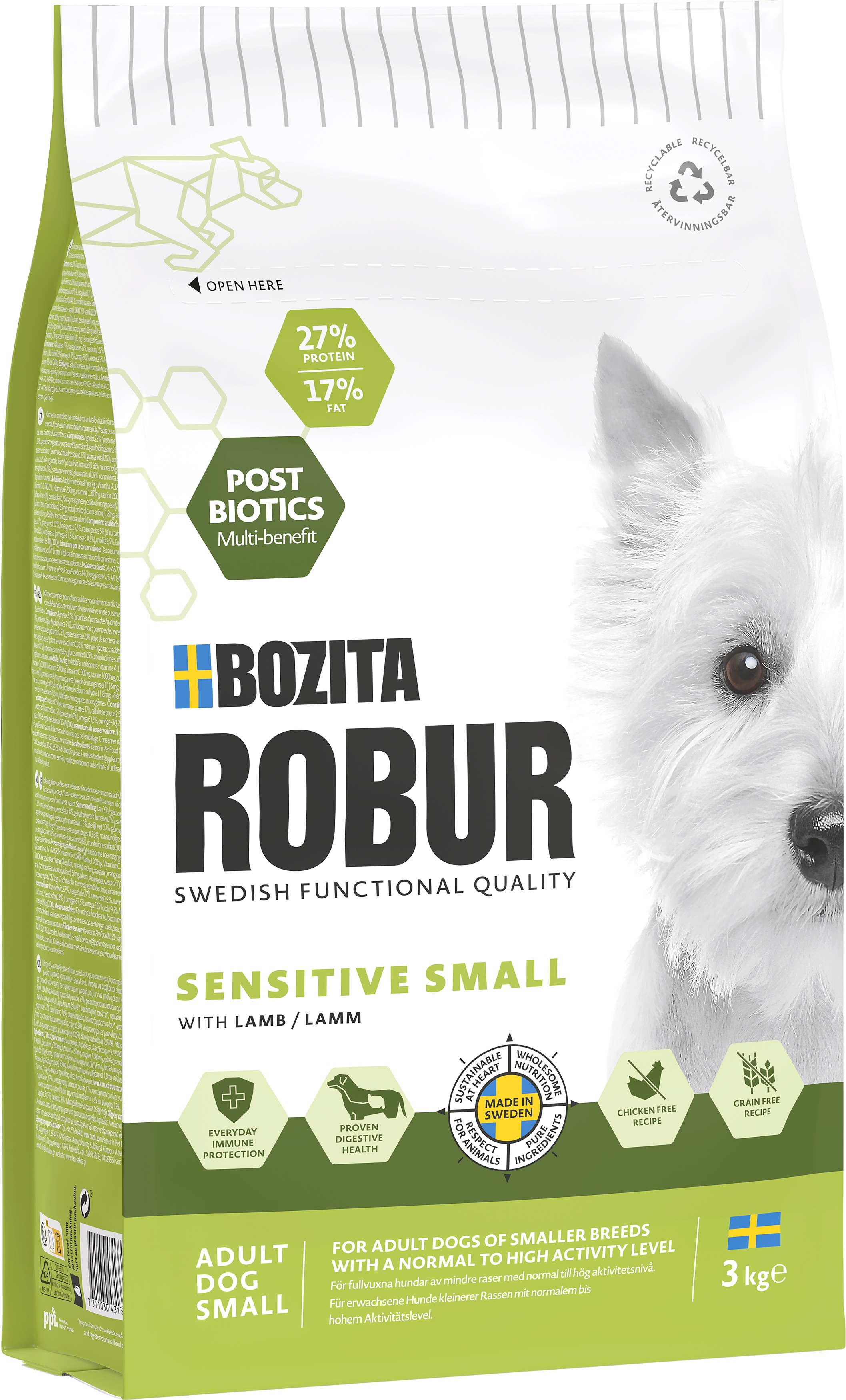 Adult small breed sensitive Hundfoder 3kg