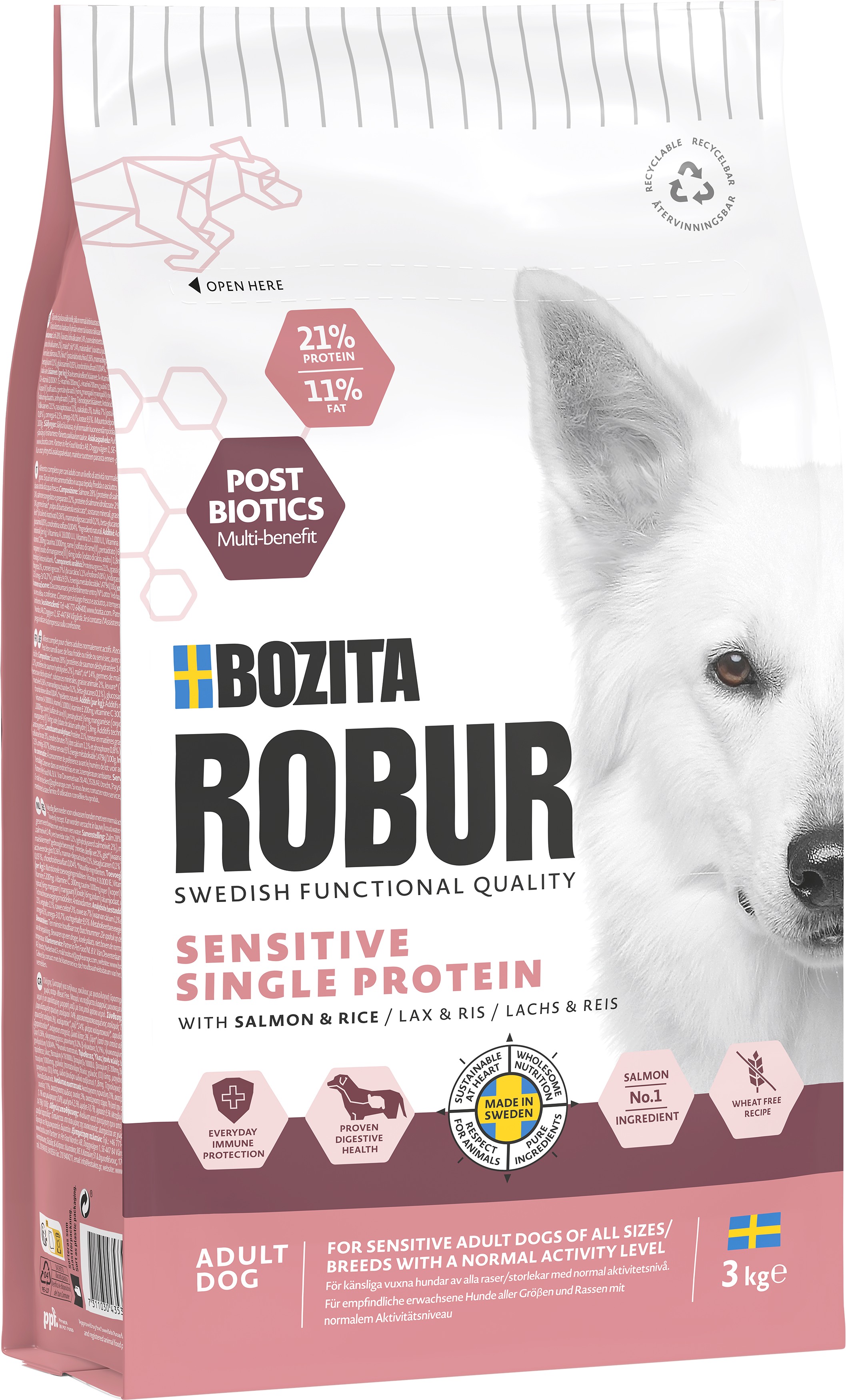 Adult Sensitive Single Protein Salmon Foder 3kg