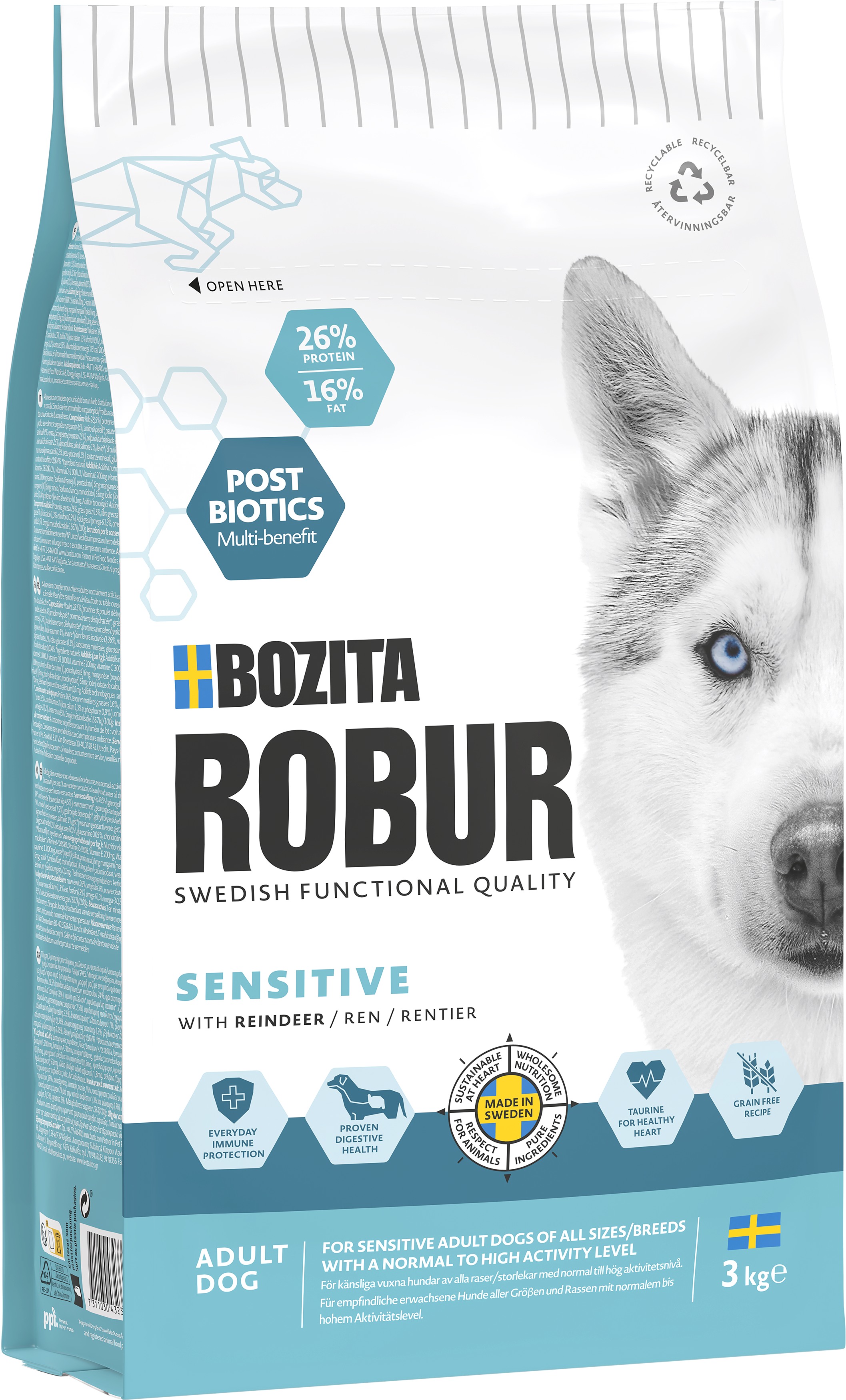 Adult sensitive reindeer Hundfoder 3kg