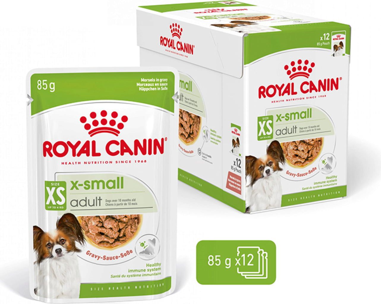 X-Small Adult Adult Gravy V&aring;tfoder f&ouml;r hund 12x85g
