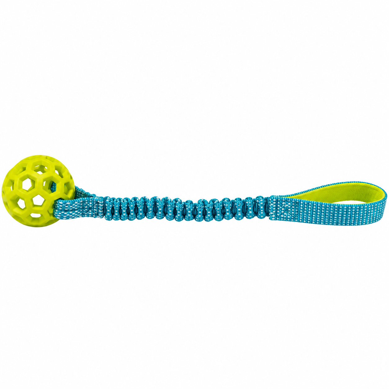Bungee Tugger med Boll Petrol/Lime &oslash;9x48cm