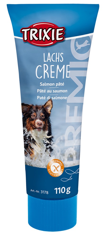 Premio Laxpaté i tub för hund 110g