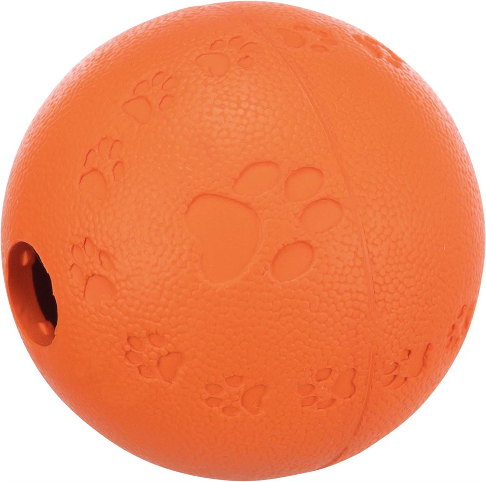 Snack-boll Naturgummi Labyrint Orange &oslash;7cm