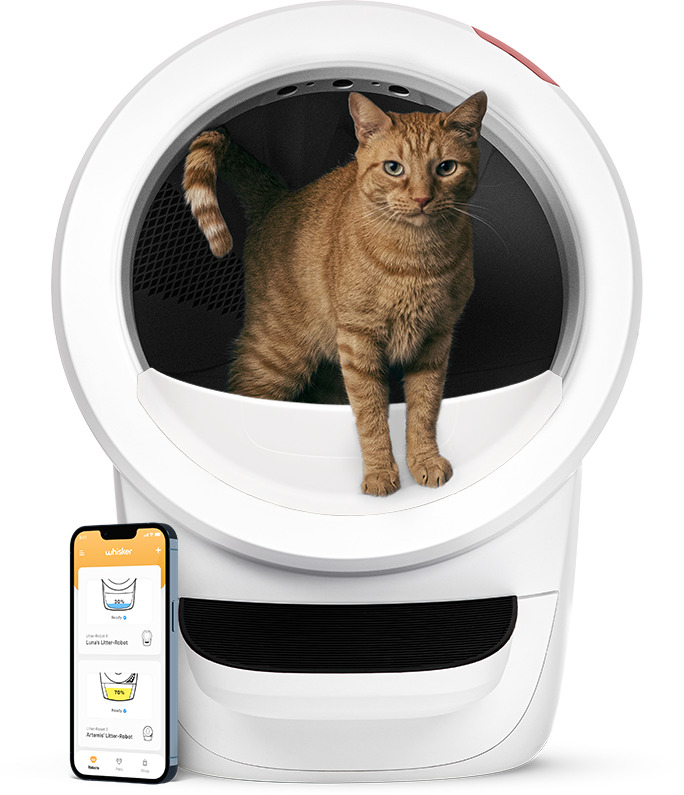 Litter Robot 4 Sj&auml;lvrensande kattl&aring;da Vit
