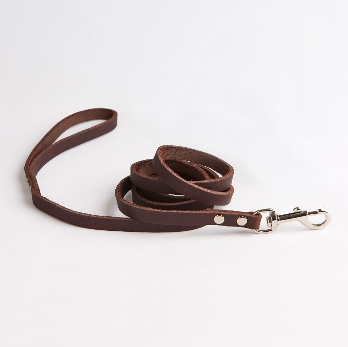 Hundkoppel L&auml;der Brun 15x180cm