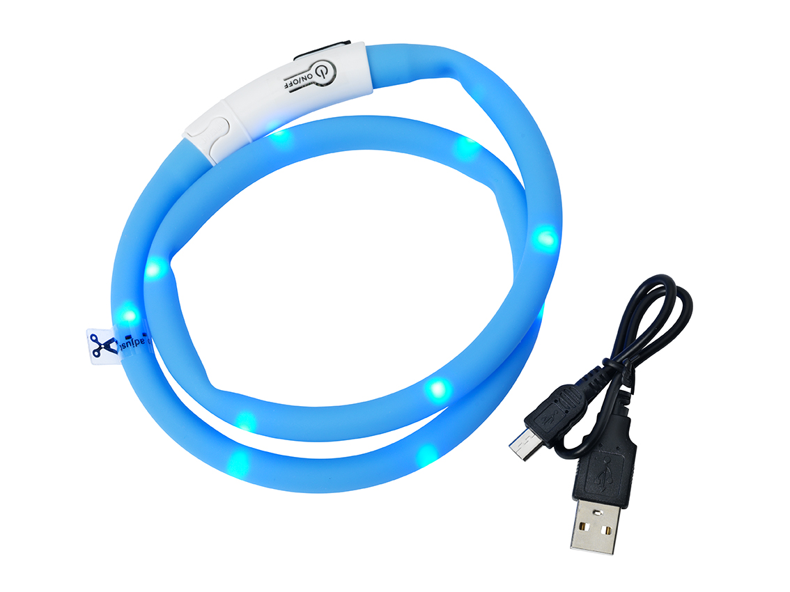 Blinkhalsband LED Bl&aring;