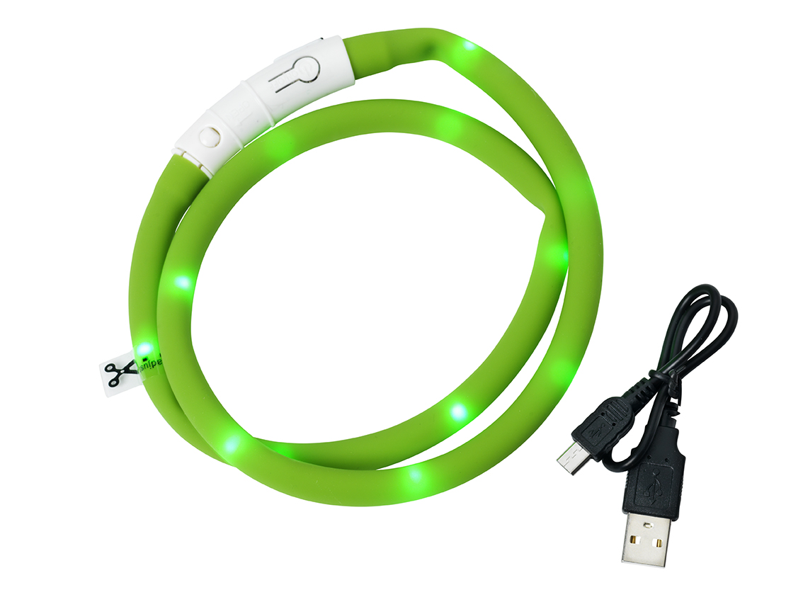Blinkhalsband LED Gr&ouml;n