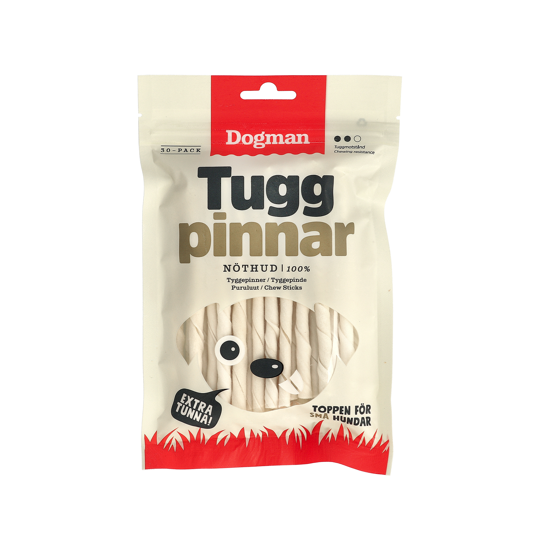 Tuggpinnar Rullade 30p Vit 12,5cm