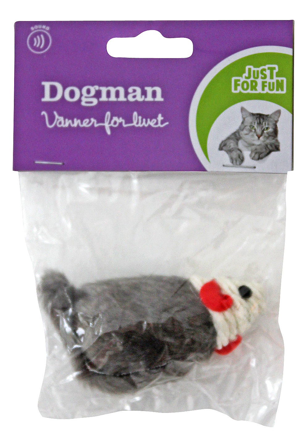 Kattleksak Mus med Sisalnos Gr&aring;