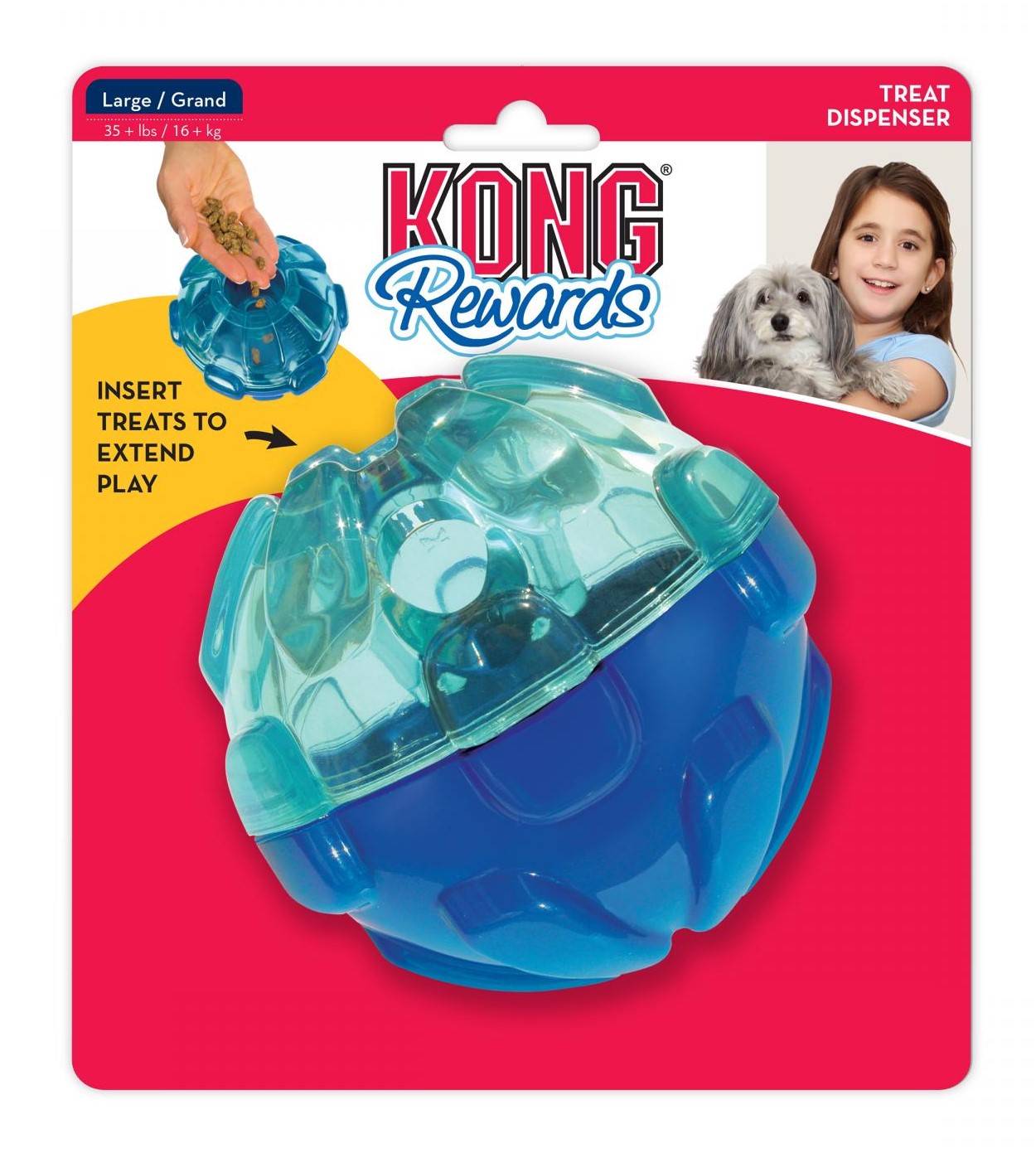 Aktiveringsleksak Reward Ball Bl&aring; L