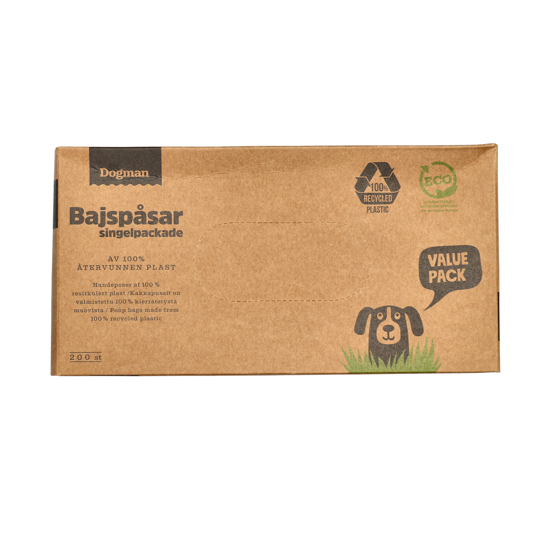 Bajsp&aring;sar av 100% &aring;tervunnen plast 200p