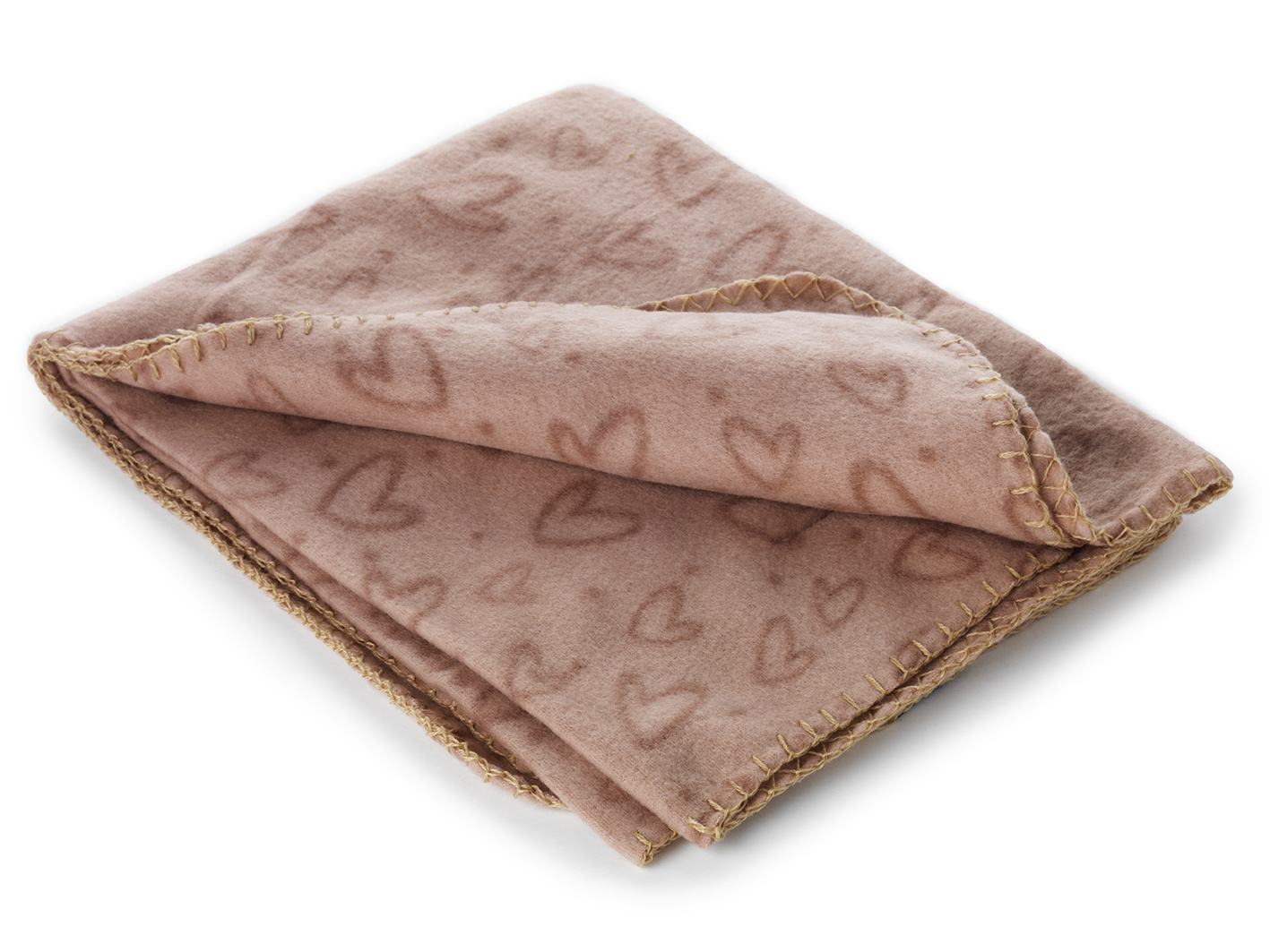 Fleece Blanket Heart Pink 100x70 cm