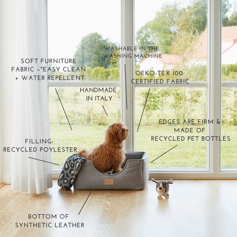 Mansion II Beige Dog Basket