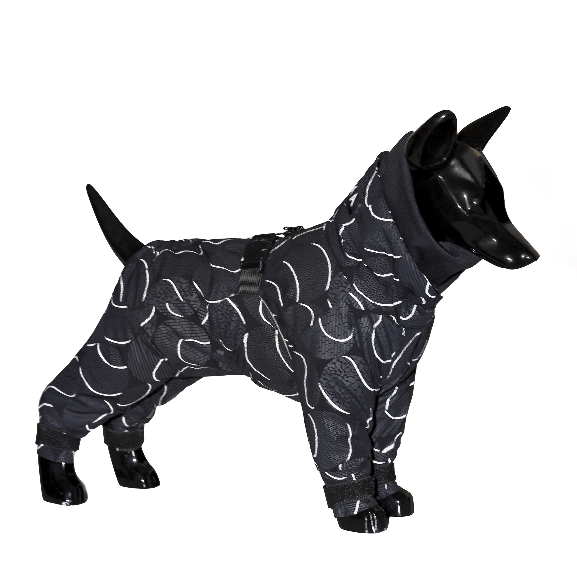 Hundoverall Reflekterande Svart 40cm